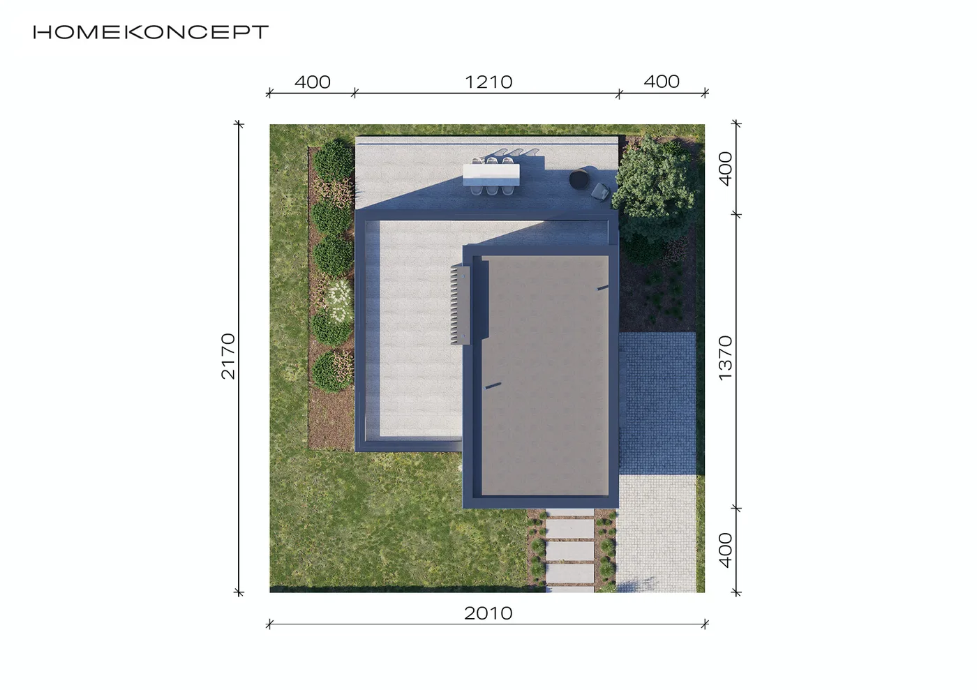 Usytuowanie na działce