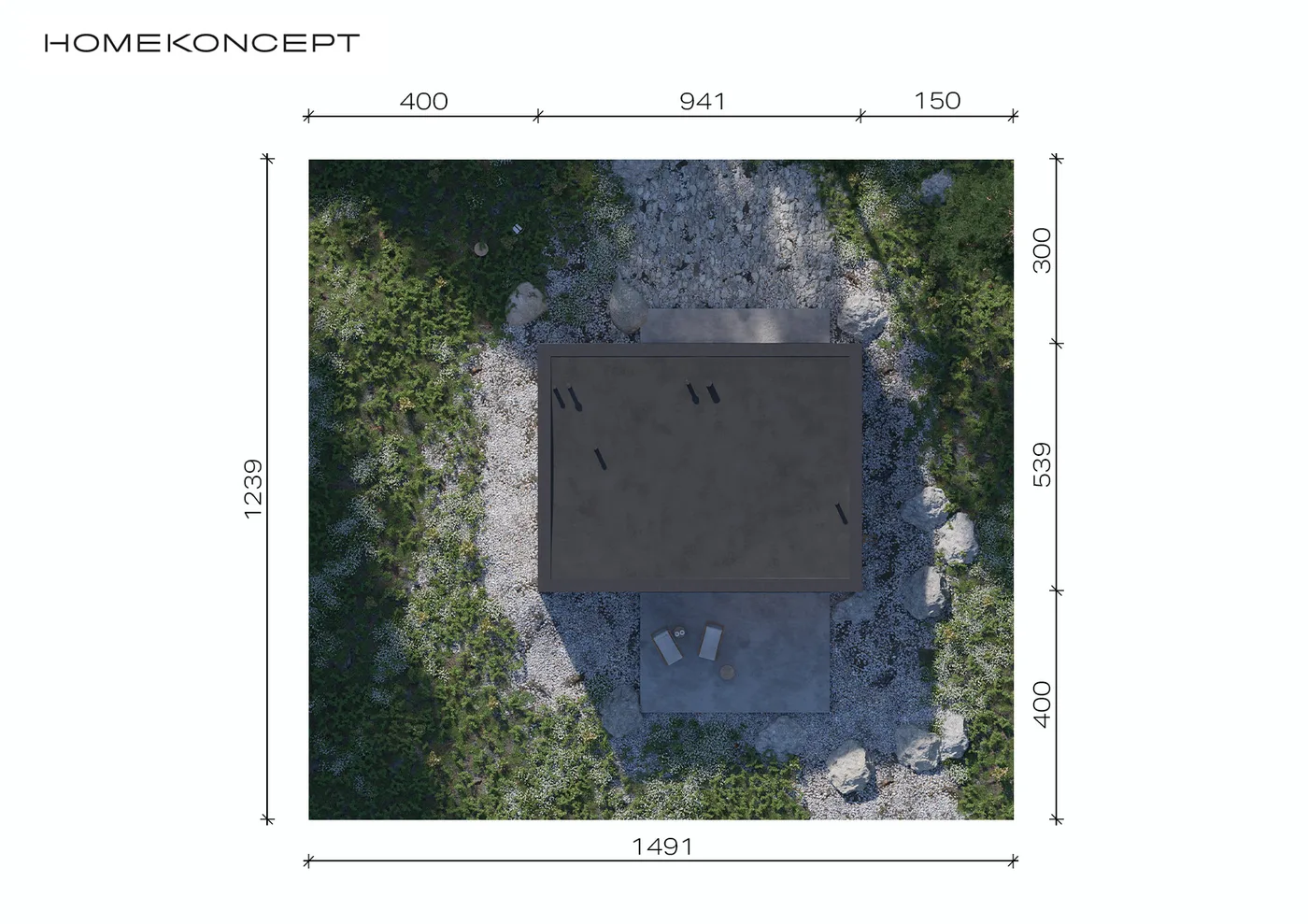 Usytuowanie na działce