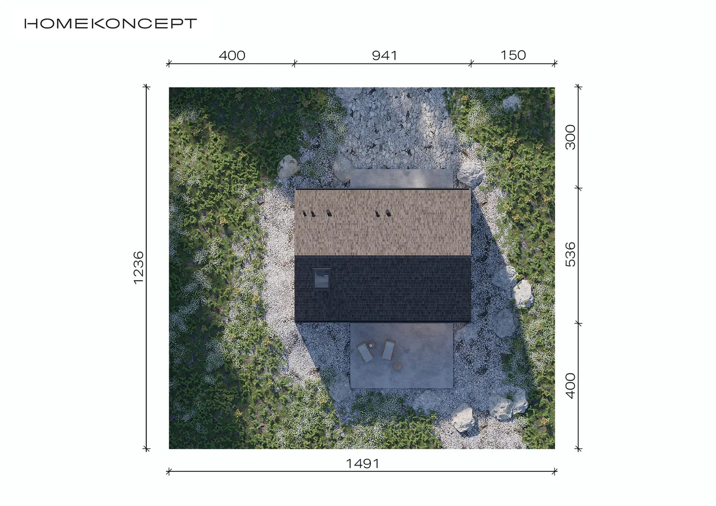 Usytuowanie na działce