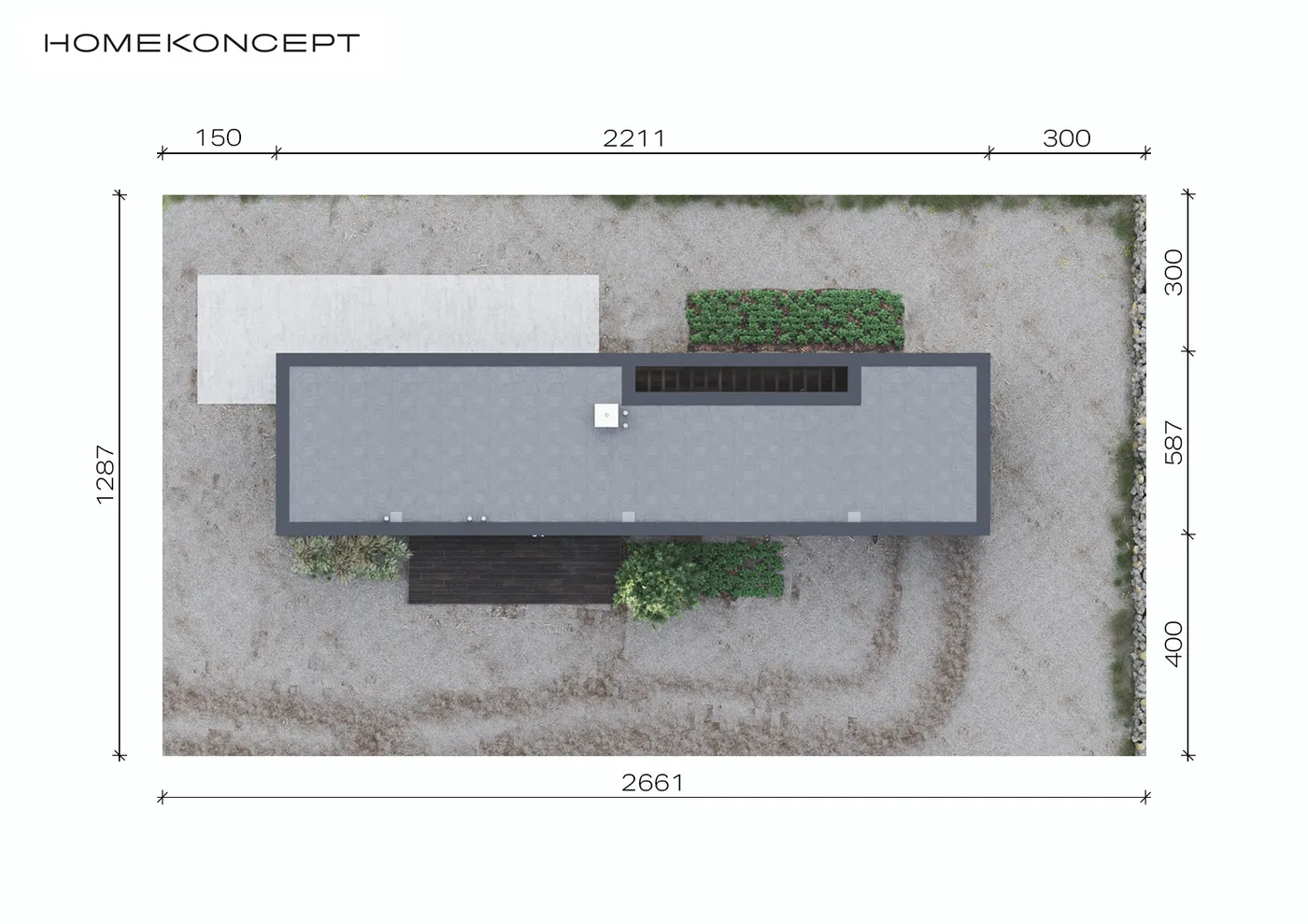 Usytuowanie na działce