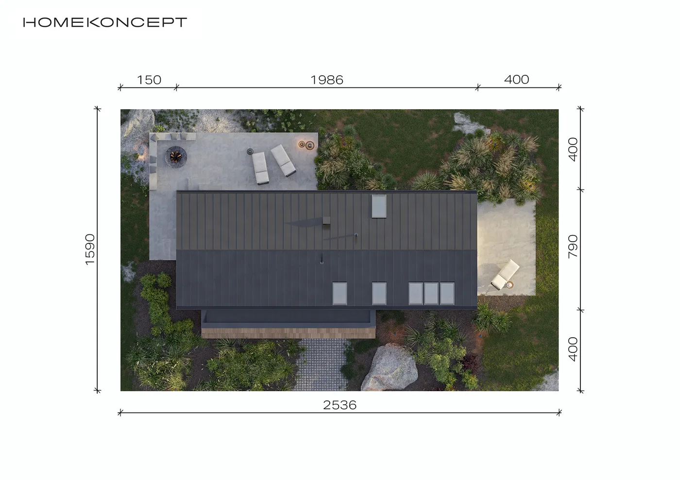 Usytuowanie na działce