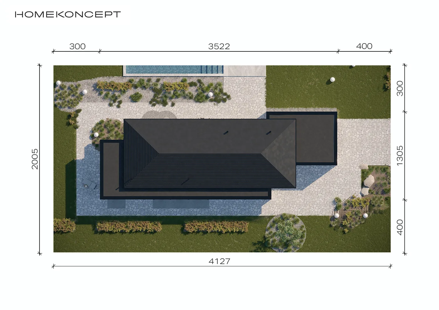 Usytuowanie na działce