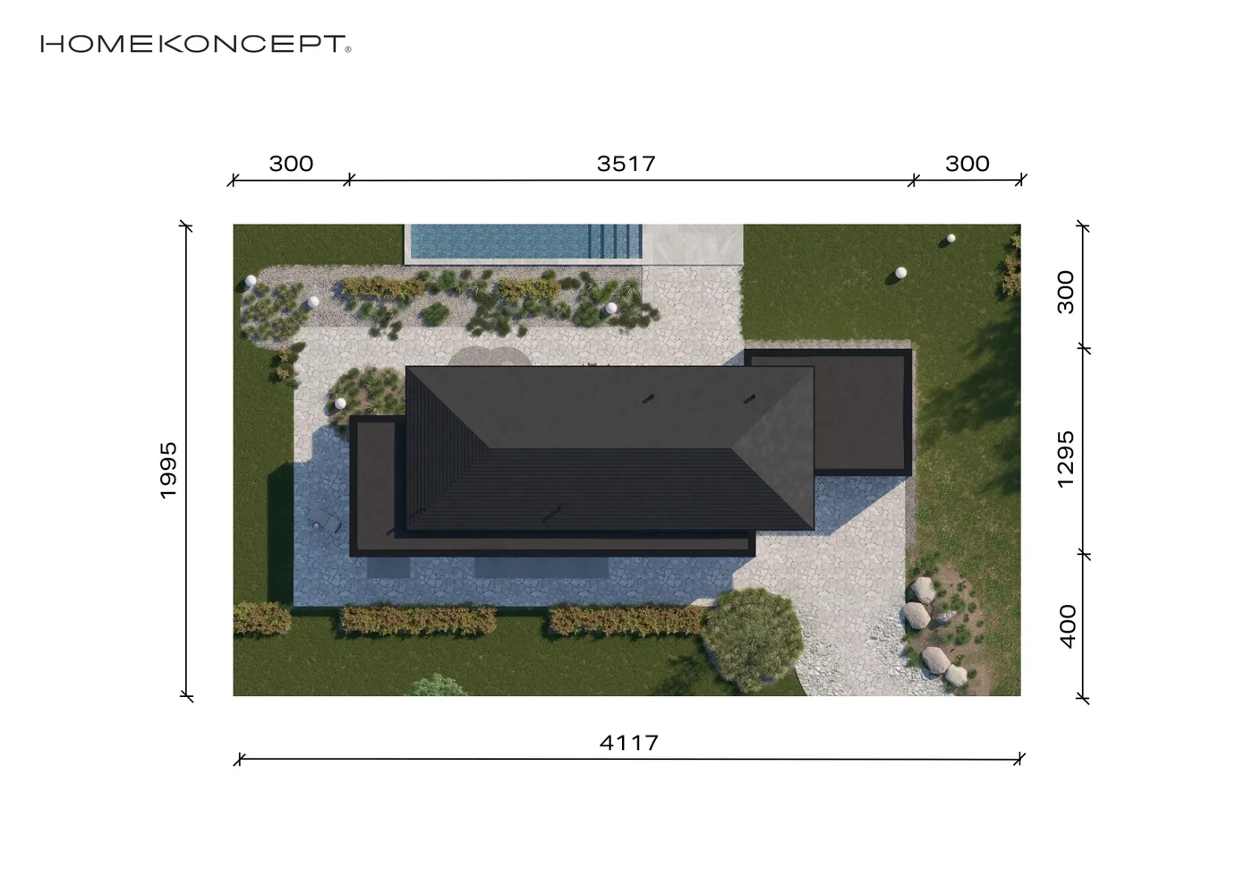 Usytuowanie na działce