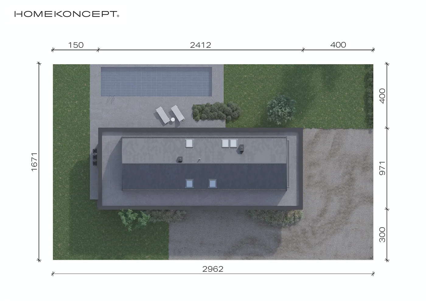 Usytuowanie na działce