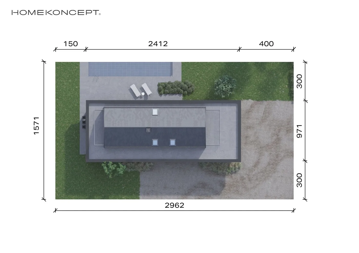 Usytuowanie na działce