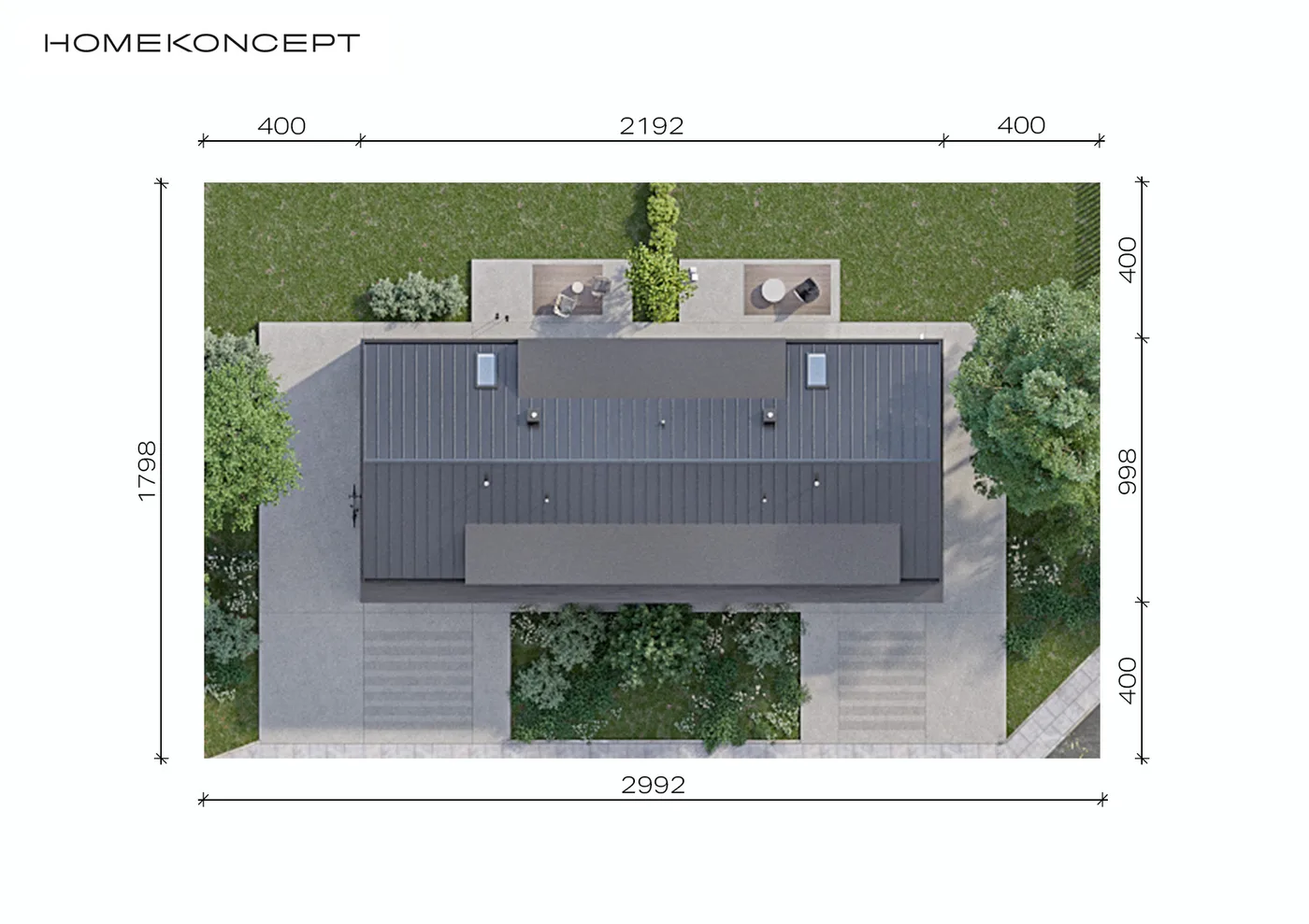 Usytuowanie na działce