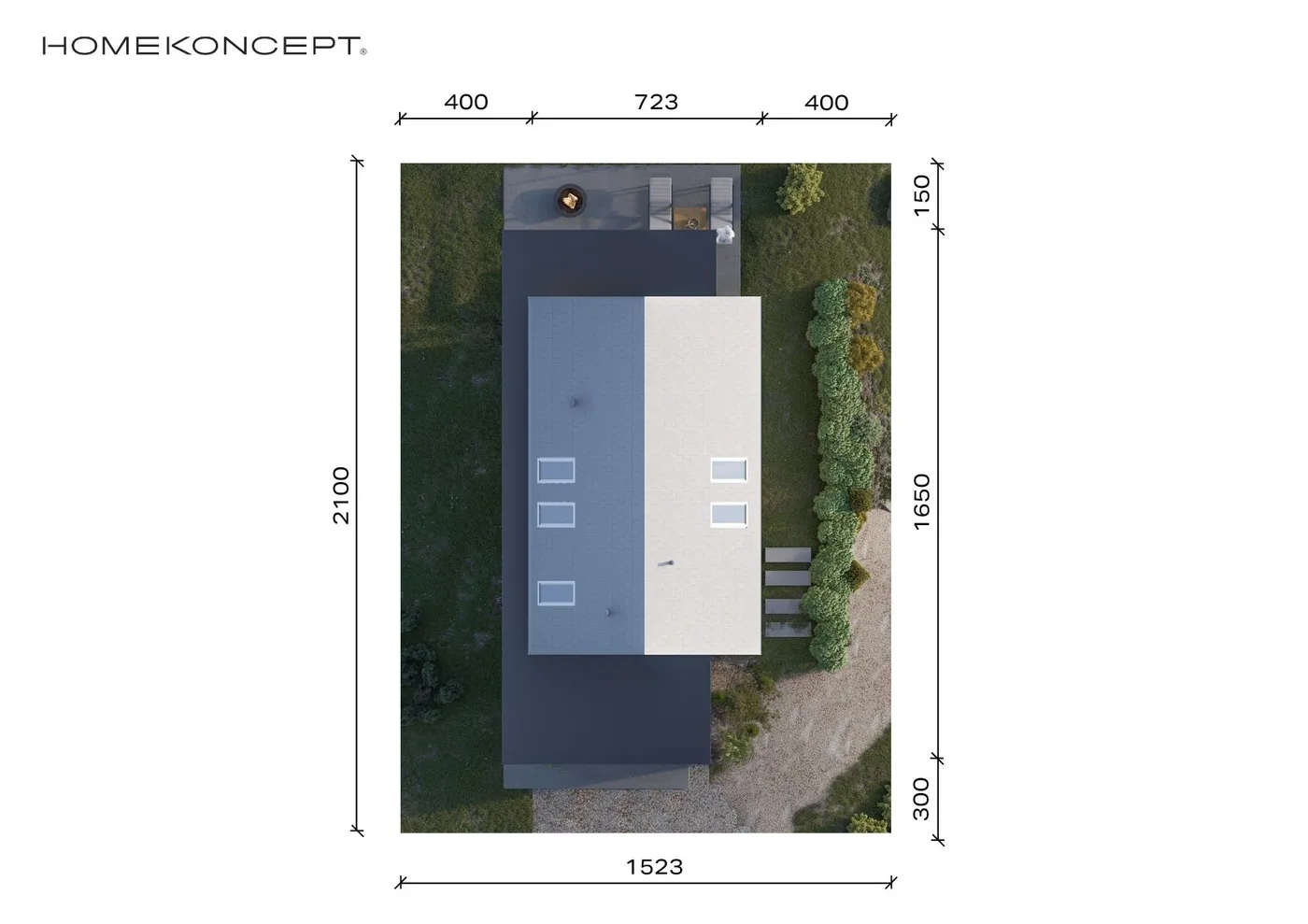 Usytuowanie na działce