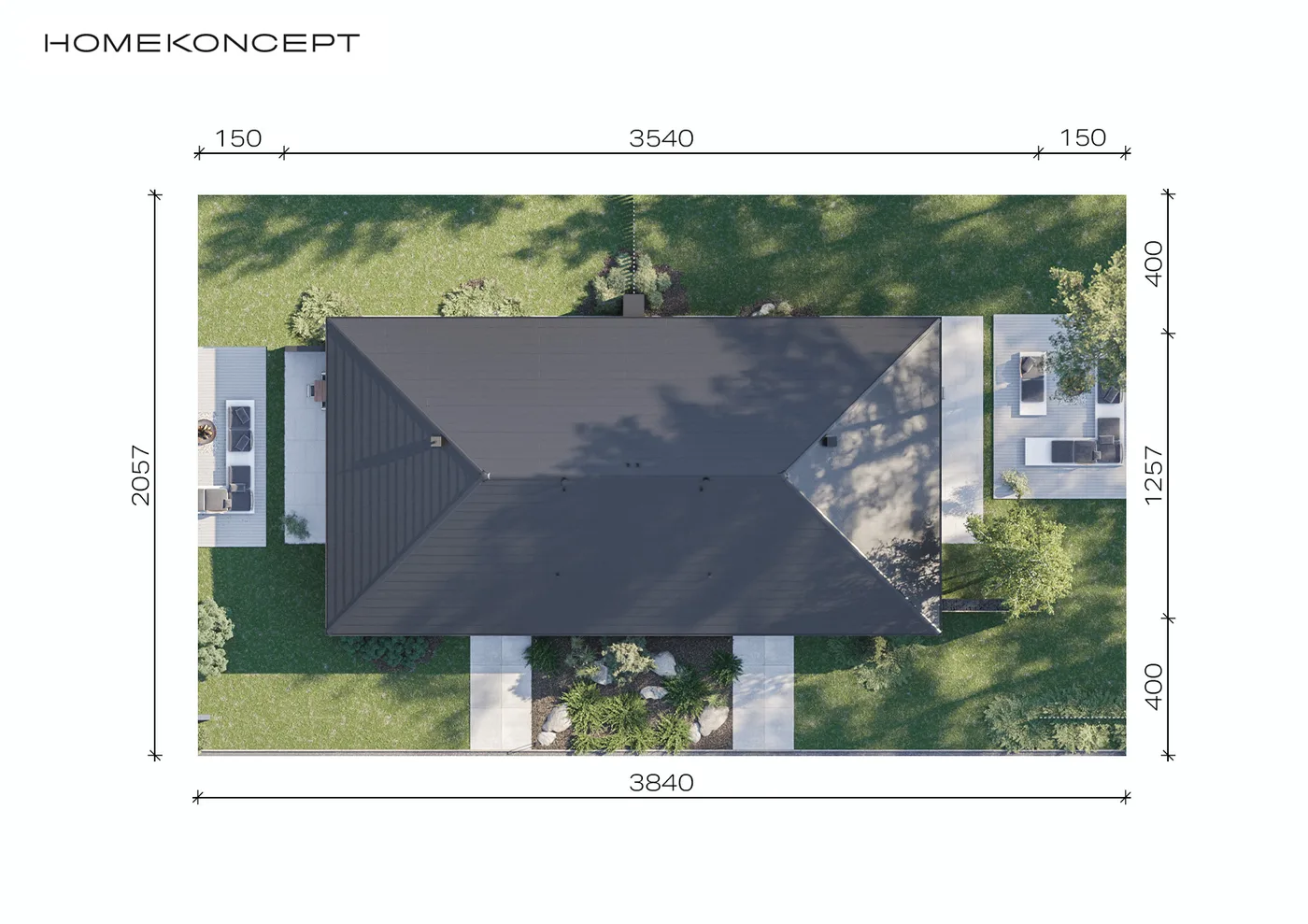 Usytuowanie na działce