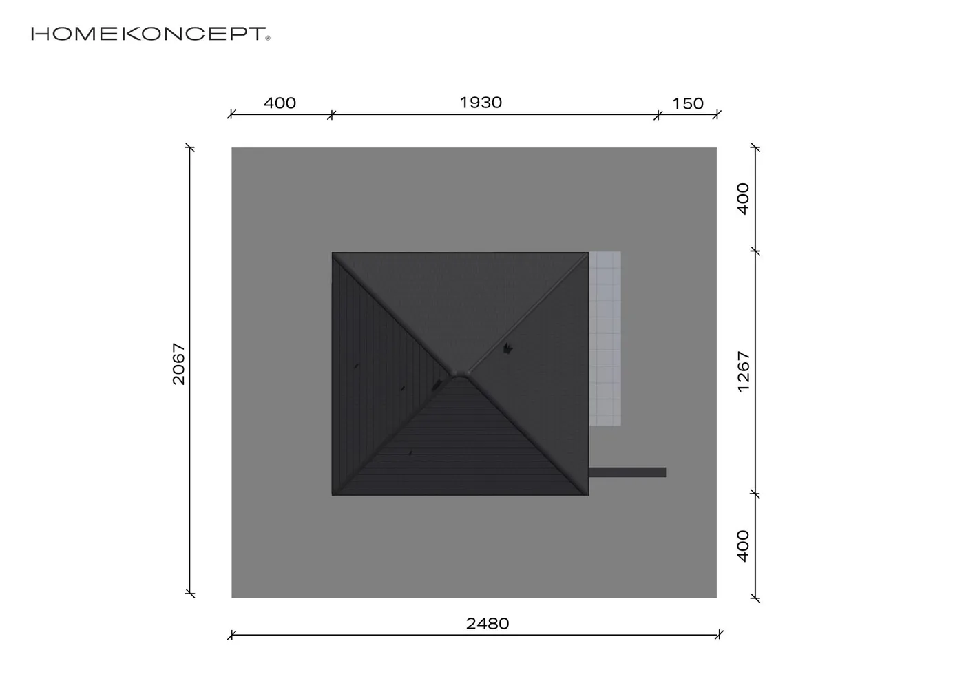 Usytuowanie na działce