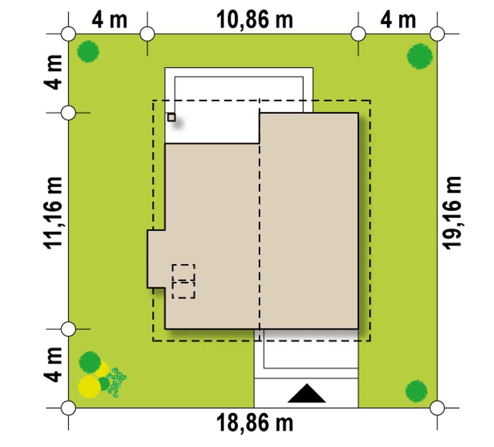 Usytuowanie na działce