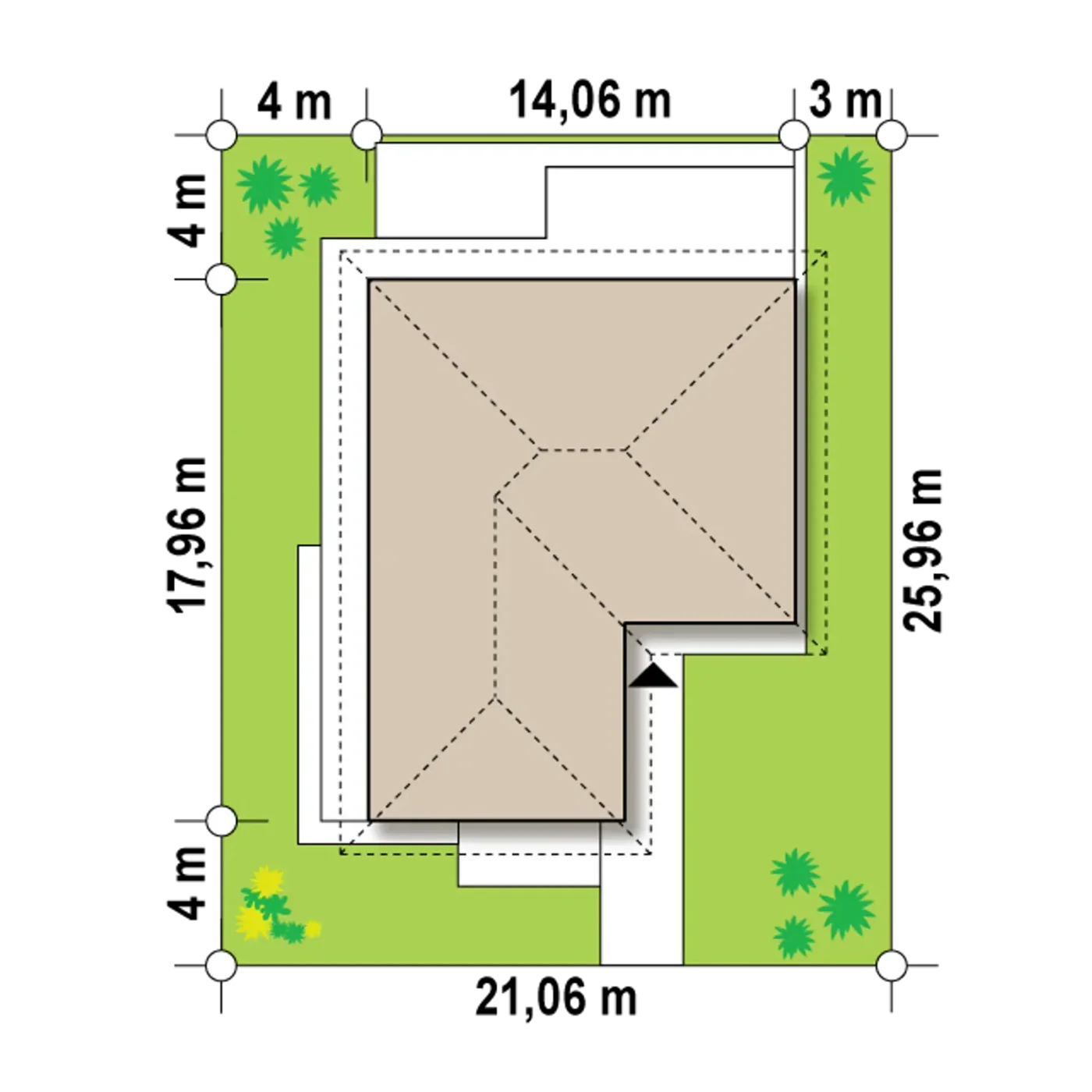 Usytuowanie na działce