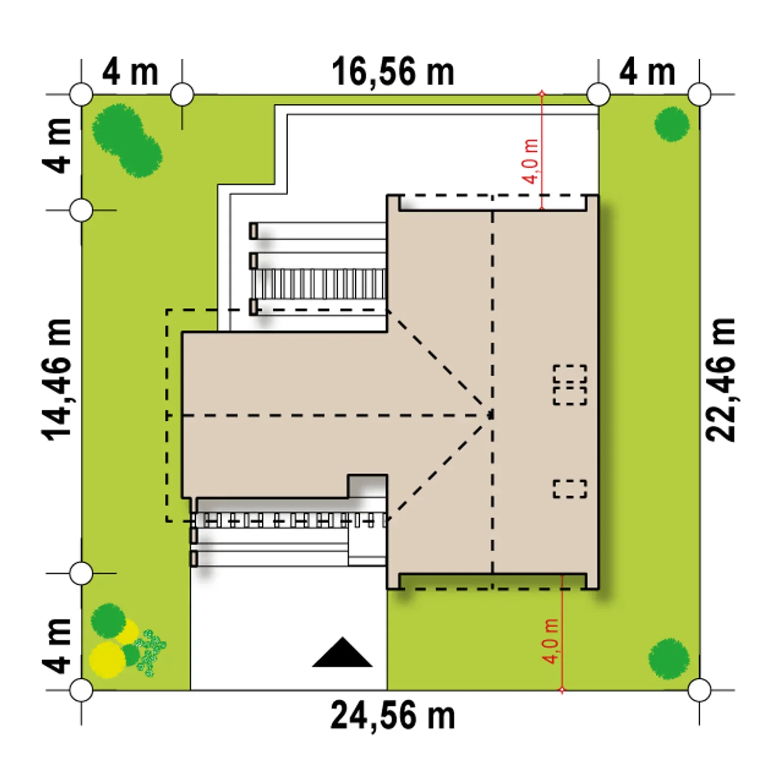 Usytuowanie na działce