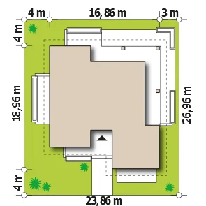 Usytuowanie na działce