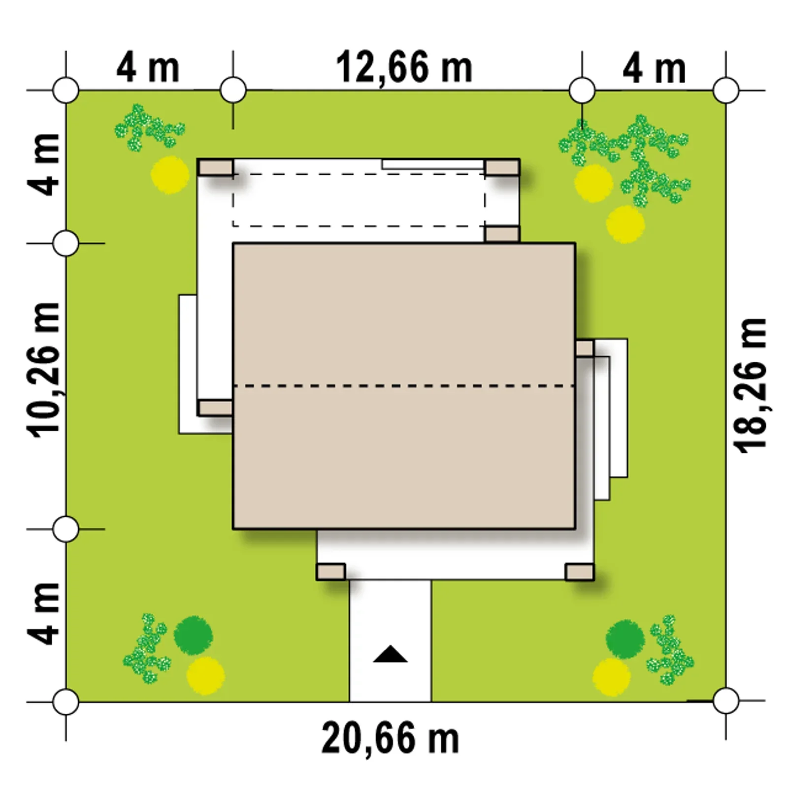 Usytuowanie na działce