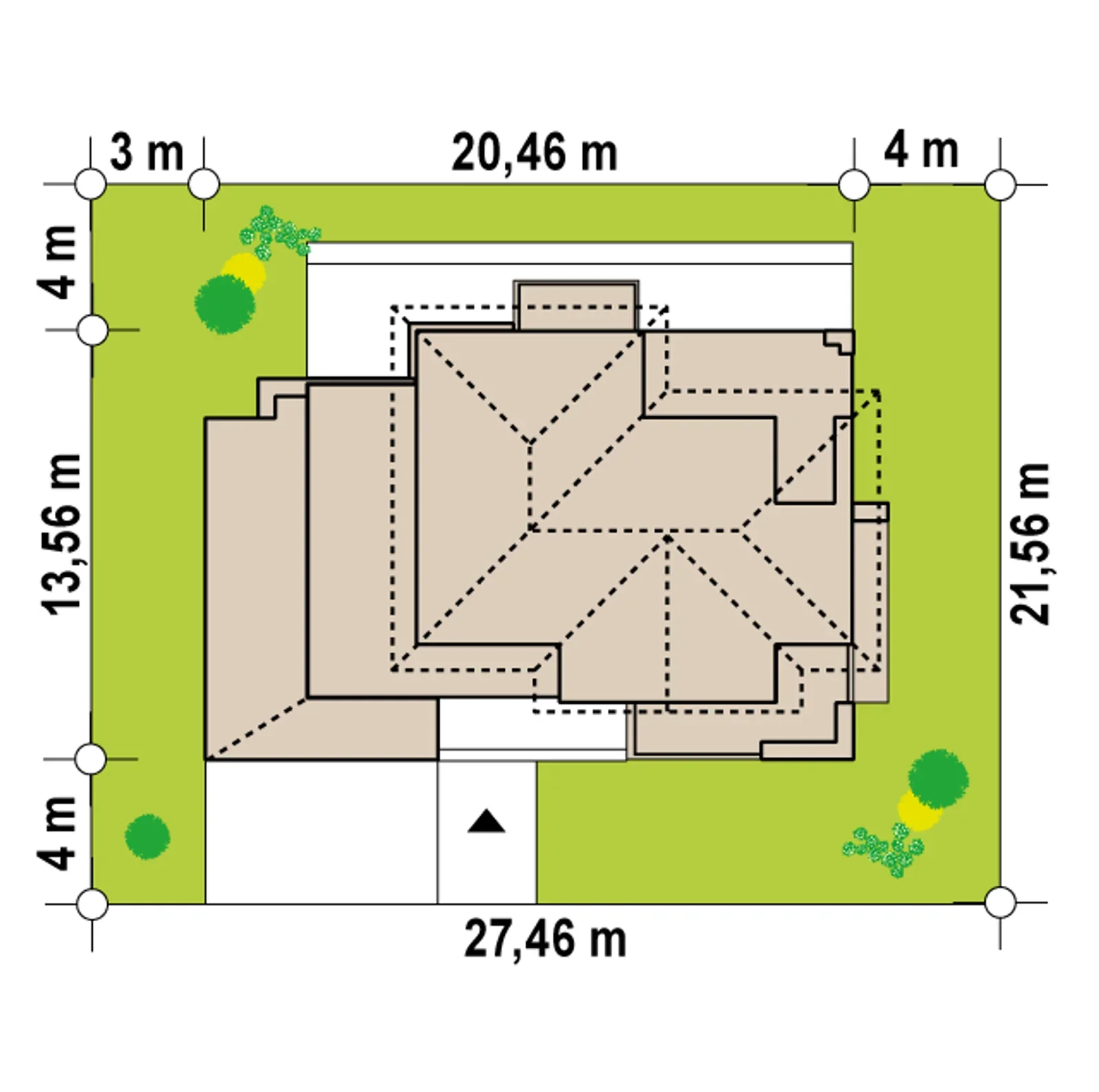 Usytuowanie na działce
