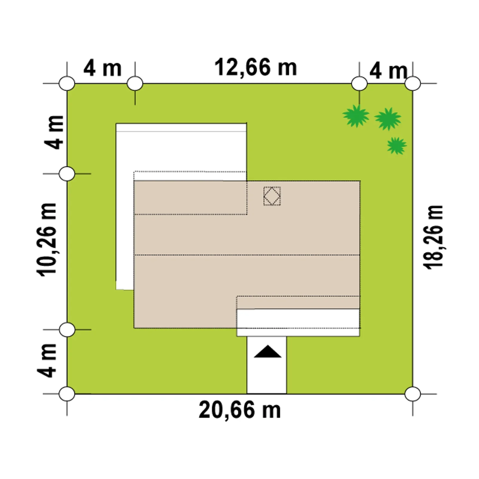 Usytuowanie na działce