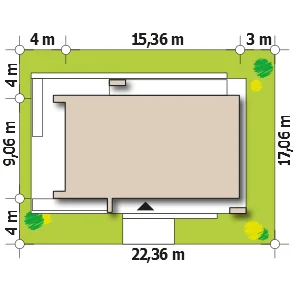 Usytuowanie na działce