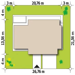 Usytuowanie na działce