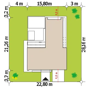 Usytuowanie na działce