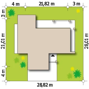 Usytuowanie na działce