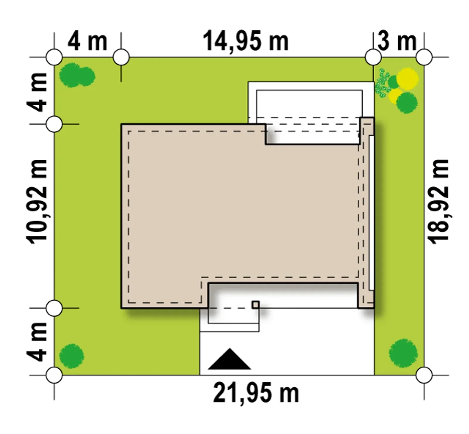 Usytuowanie na działce