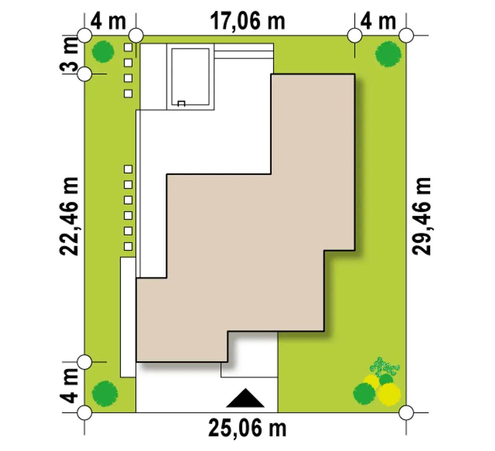 Usytuowanie na działce