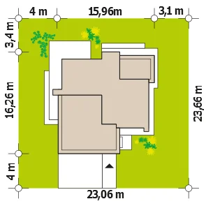 Usytuowanie na działce