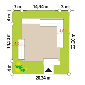 Usytuowanie na działce