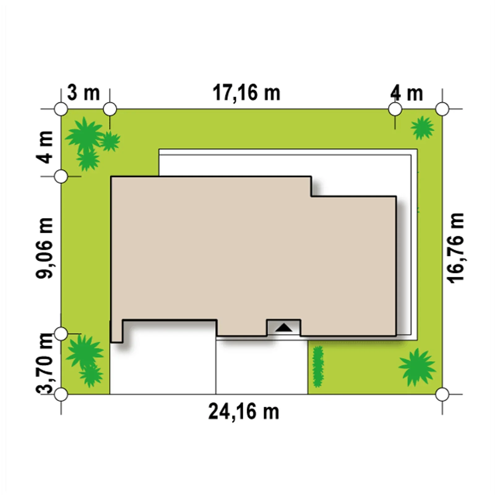 Usytuowanie na działce