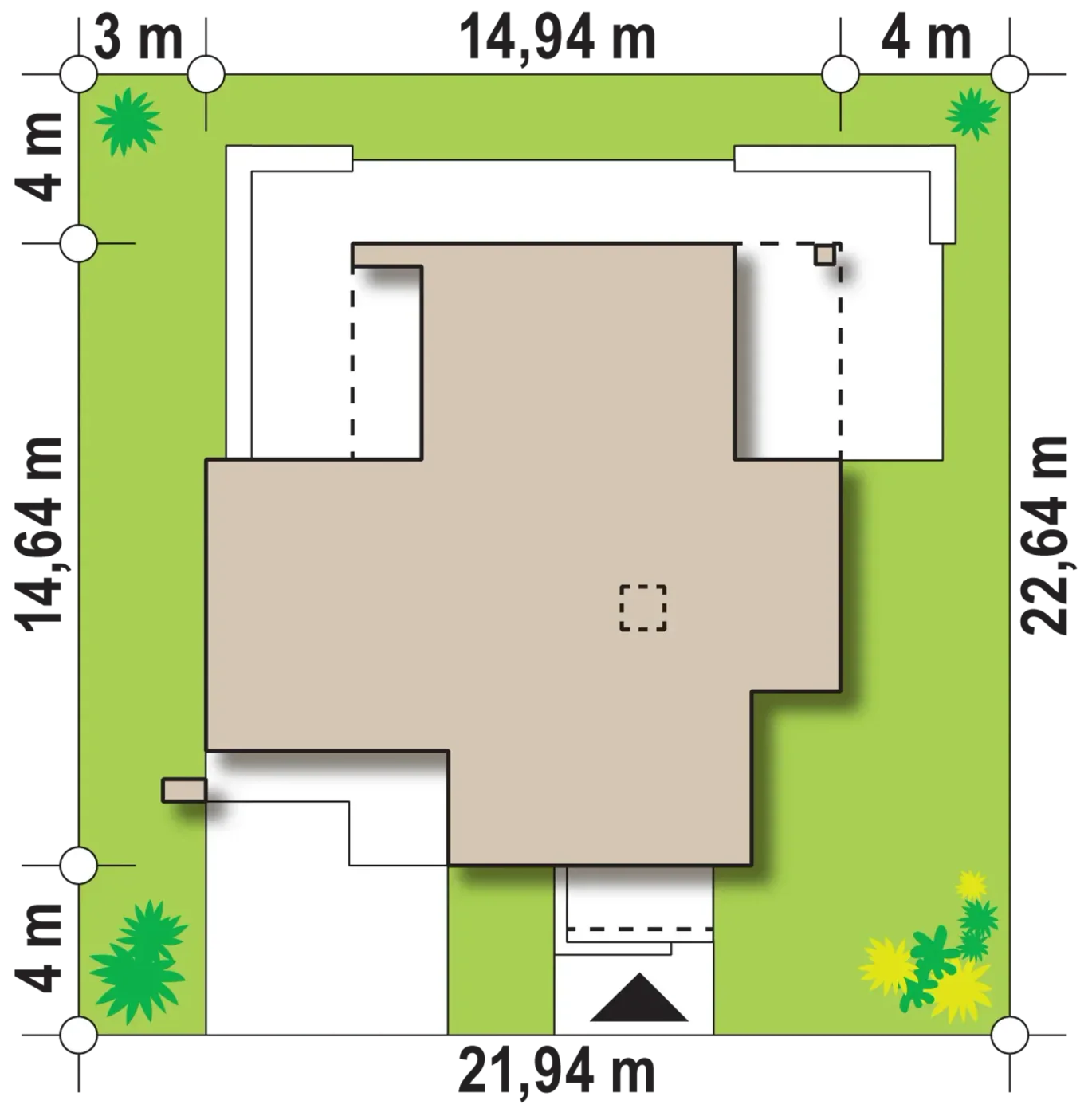 Usytuowanie na działce